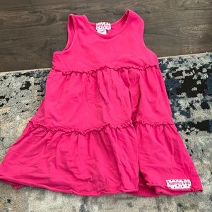 ruffle girl hot pink dress/shirt